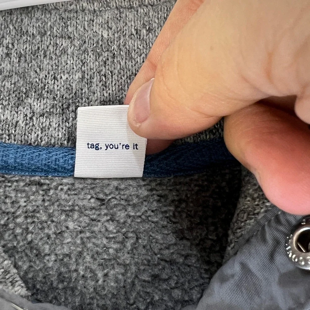 Old Navy Boys‎ Fleece Pullover Sweatshirt Gray Size L 10 12 Snap Neck Stretch